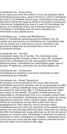 cardvddude privacy