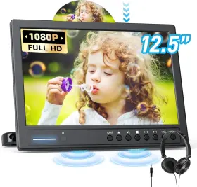 Arafuna 768274824738 12.5 In Car Dvd Player With Automatic Disc Loading 1080p Hd Display