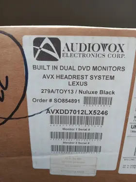 Audiovox Avxdd7012lx5246 Dual Headrest Dvd System