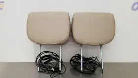 594-10042 Cadillac 17 Escalade Premium Front Headrest Set Pair With Screens Tan Leather
