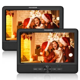 Fangor 711456234902 Premium 10 Inch Dual Dvd Players Monitor Black - Portable