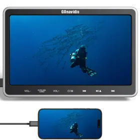 Br1099b Gonavidio 10.1 Inch Car Headrest Dvd Player Pillow Monitor Hdmi Sync Screen Usb Sd Av In And Out