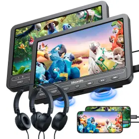 Gonavidio Nb0521b Dual Car Dvd Players 10.5 Inch Screen 1080p Hd Usb Media Rear-seat Monitor Headset