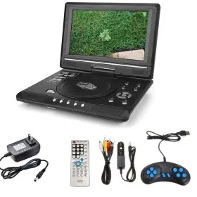 Tomshine 772640650487 Portable Dvd Player With 270 Degree Widescreen Lcd Black - Power 15w