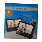 Dynex 9" Duel Screen Portable Player DX-D9PDVD No Case Headphones Open. Price: $49.87.