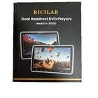 Ricilar 1080P Dual Headrest Dvd Players Model: R-3020D (D4) Open. Price: $99.99.